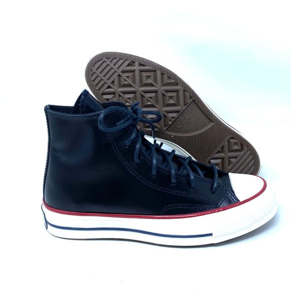 Converse Women's Size 170093C CHUCK 70 Premium Leather Black High Top Sneakers - Picture 5 of 8